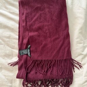 & Other Stories Burgundy Wool Scarf